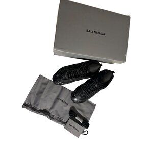Balenciaga Womens Size 38 Black Sneakers With Box & Dust Bag